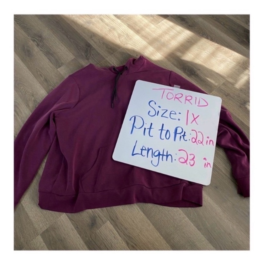 TORRID Active Purple Hooded Sweatshirt - Picture 9 of 9